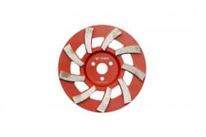 180mm (7") (S-Type) 9 Segment, Coarse 30# Cup Wheel, Medium Bond, 22.23mm Centre